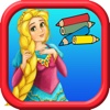 Cute Princess Coloring Painting Book Game for Kids