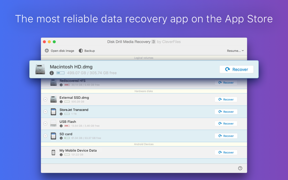 Disk Drill Media Recovery 3.5.2  User-friendly data recovery app for Mac