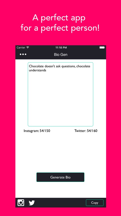 Bio Gen - bio generator for social networks screenshot-3