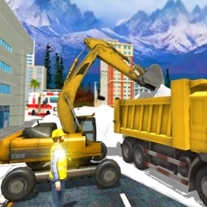 Activities of Heavy Snow Plow Truck Excavator Drive-r Simulator