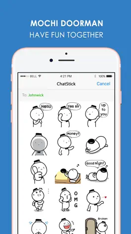 Game screenshot โมจิ ดอแมน สติกเกอร์ สำหรับ iMessage ฟรี mod apk