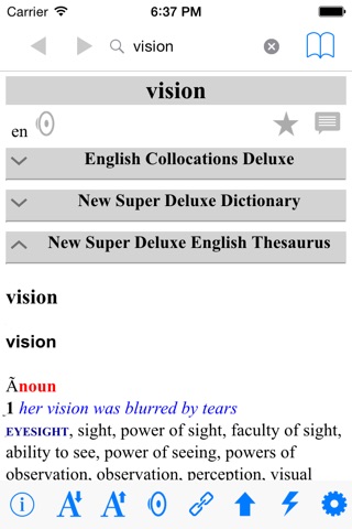 New Deluxe Dictionary Thesaurus Collocations screenshot 3