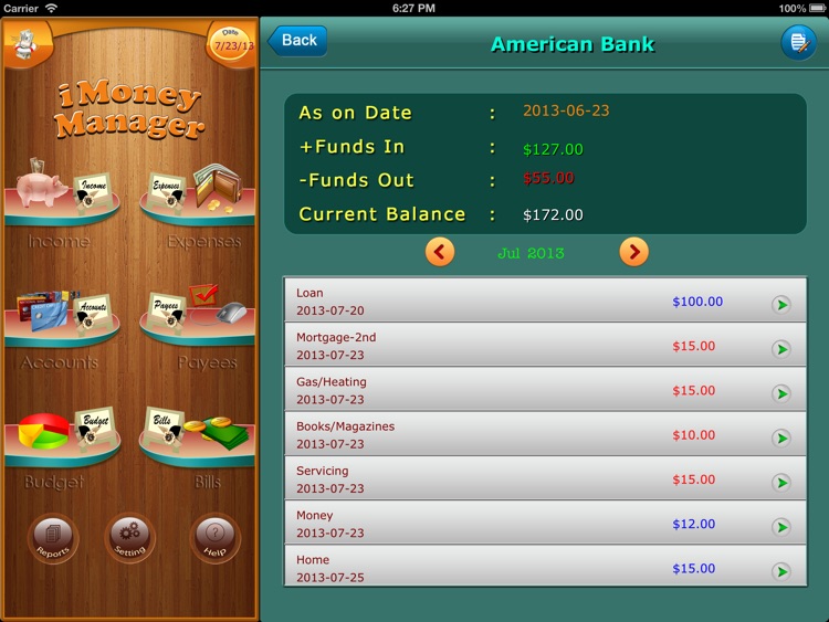 Home Budget Manager HD for iPad screenshot-2