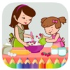 Kitchen Room Coloring Page Game For Kids Version
