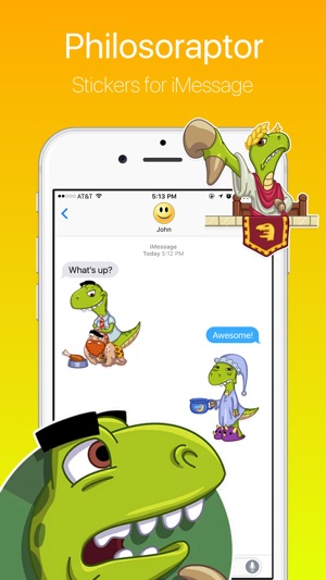 Dinosaur Philosoraptor Adventures Stickers(圖1)-速報App