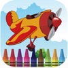 Icon Sky plane rolling coloring book games for kids