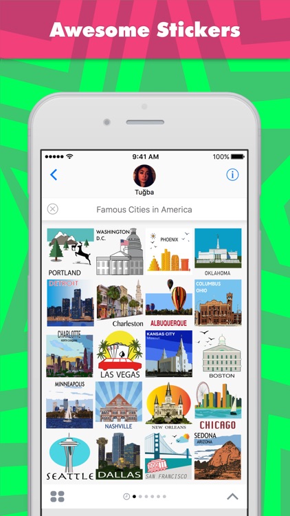 Famous Cities in America stickers by Tuğba
