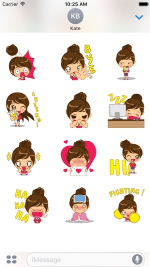 Kiku, the busy office girl for iMessage Sticker(圖1)-速報App