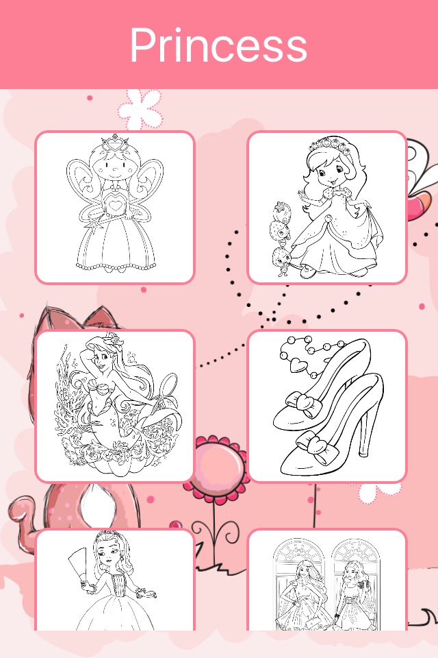 Princess Coloring Book for Girls: Learn to color screenshot 3