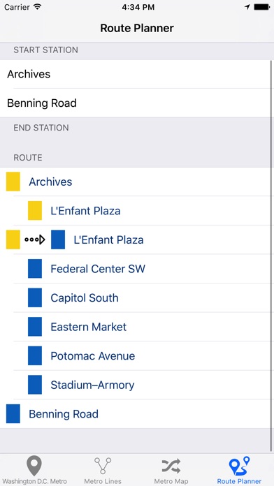 Washington D.C. iMetro screenshot1