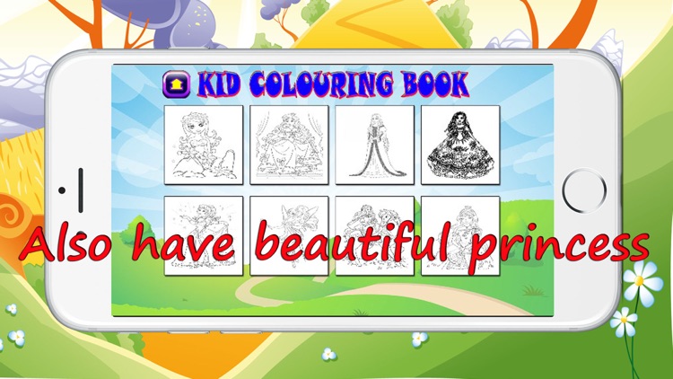 dinosaur and princess colouring book for kids