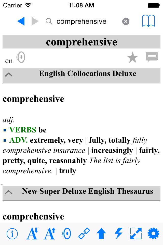 English Collocations Dictionary Deluxe screenshot 2