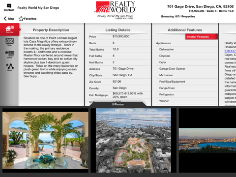 Realty World My San Diego for iPad screenshot 4