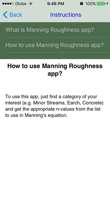 Manning's Roughness