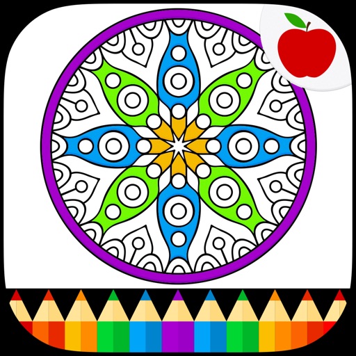 Mandalas Adult Coloring Book Icon