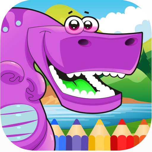 Dinosaur World Coloring Jurassic Dino Park for Kid Icon