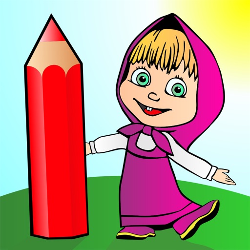 Coloring - Masha and the Bear game for kids icon