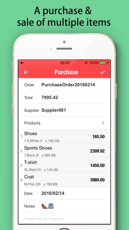 Items Storage 3 - Retail inventory & Sales tracker