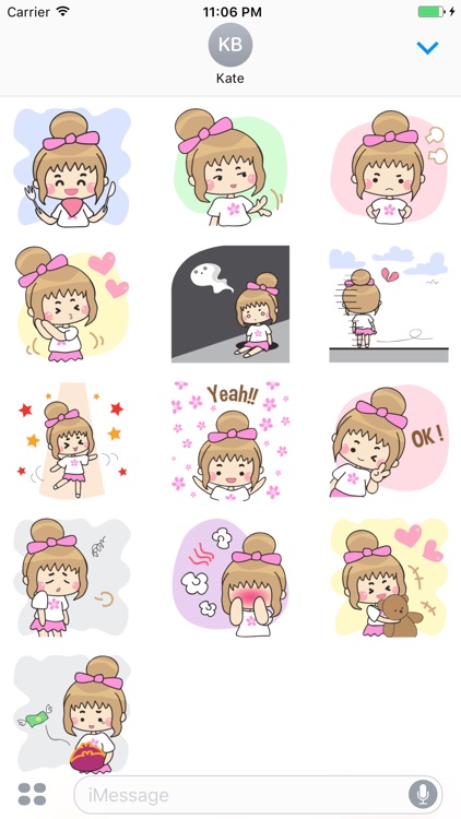 Aisha The Cute Little Girl Stickers