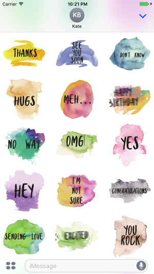 Animated Watercolor Words Text Sticker(圖3)-速報App