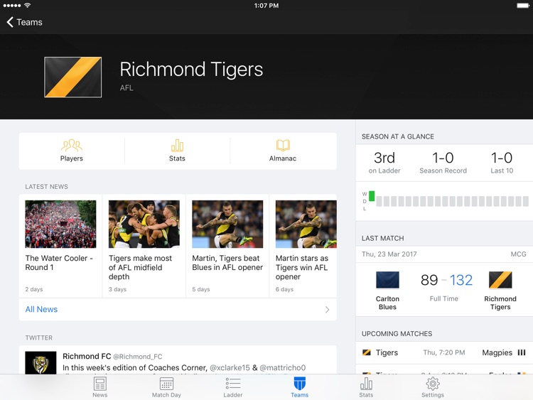 Footy Live for iPad