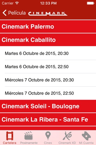 Cinemark Argentina screenshot 4