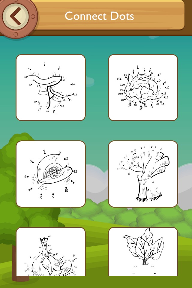 Coloring book: Kids learn to draw vegetables screenshot 4
