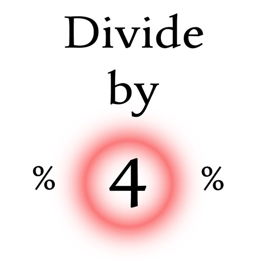 Divide By 4 Icon