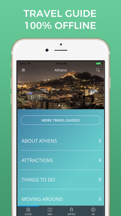 Athens Travel Guide with Offline Street Map