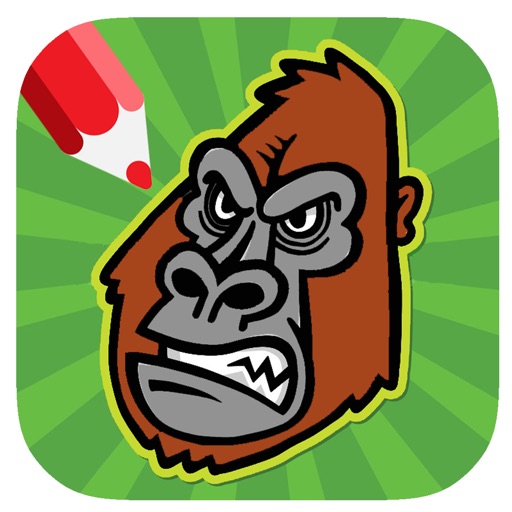 Coloring Page Gorilla Games For Kids And Preschool by Lune Sumnoi