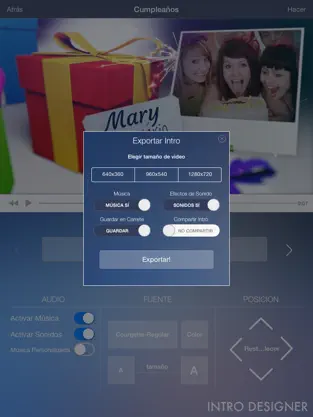 Captura 5 Intro Designer Lite - Create Intros for iMovie iphone