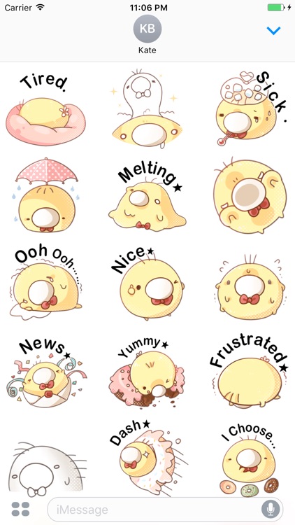 Azalea The Sweetie Yellow Chick Stickers