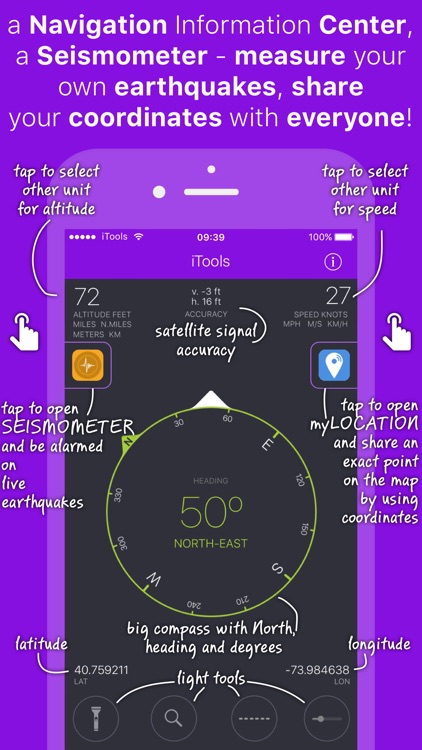 iTools - Seismometer, Guidance, Coordinates