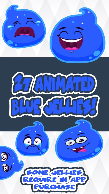 Blue Jelly Cute Animated Stickers for Messaging