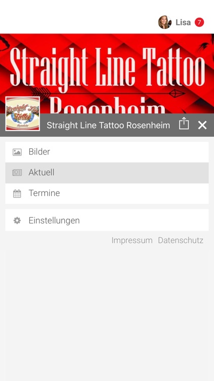 Straight Line Tattoo Rosenheim