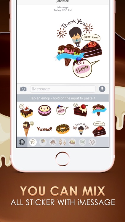 Chocolate Stickers & Emoji Keyboard Fashion Themes