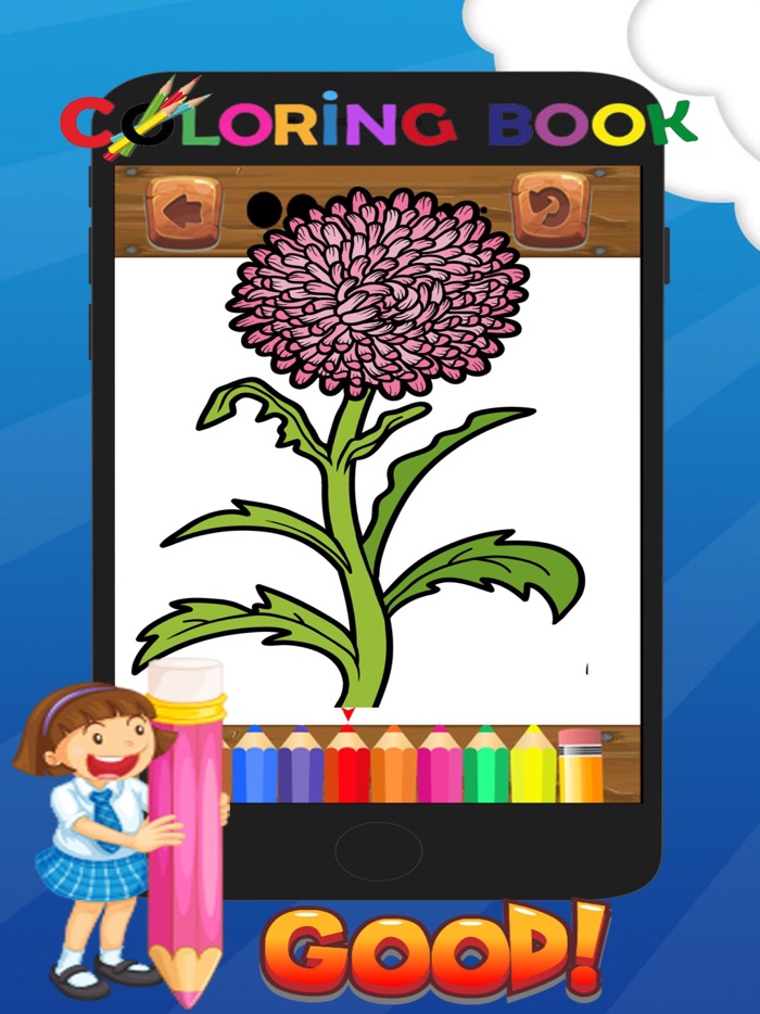 Flower Crayon Coloring Pages Game For Kindergarten