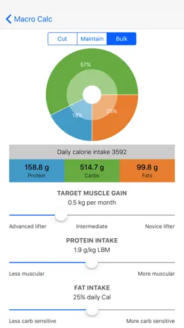 Game screenshot Macro Calculator for Bodybuilders & Powerlifters apk