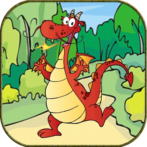 Dragon coloring book free for kids toddlers icon