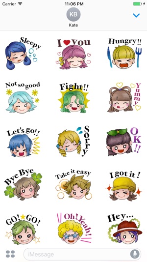 Cute Girl And Boy With Stylish Hair Stickers(圖2)-速報App