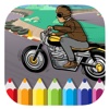 Kids Biker Coloring Page Game Free Edition