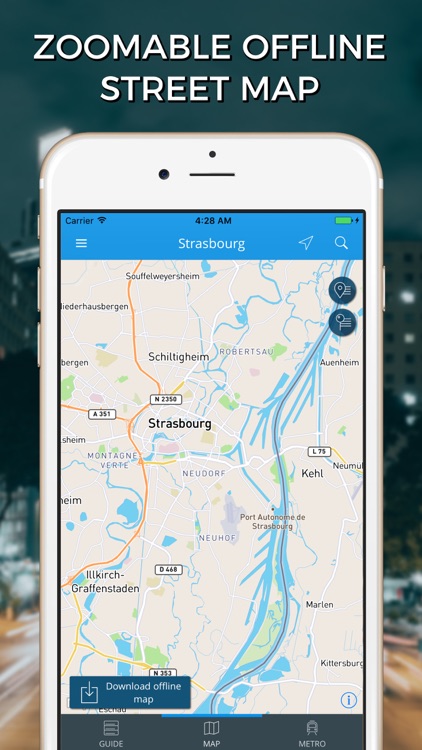 Strasbourg Travel Guide with Offline Street Map screenshot-3