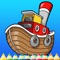 Games coloring boat on the iPhone and iPad