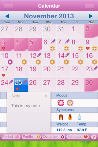 Period Diary Pro screenshot 2