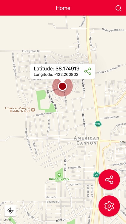 My GPS Coordinates and Share Location