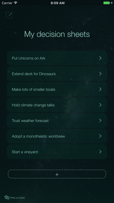 Pros vs Cons app Screenshot 1