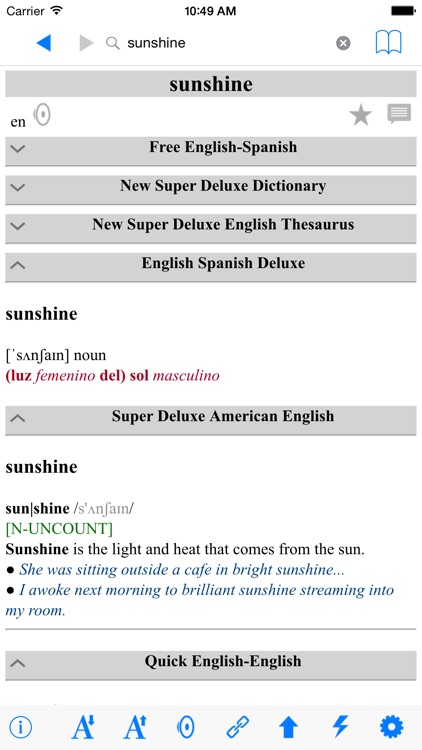 Deluxe Diccionario Español Inglés - Super Dict