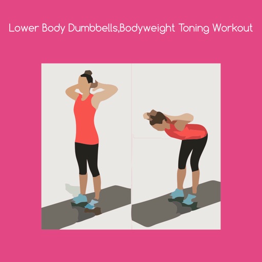 Lower body dumbbells bodyweight toning workout icon