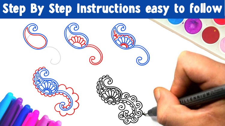 Learn How To Draw Henna Tattoo