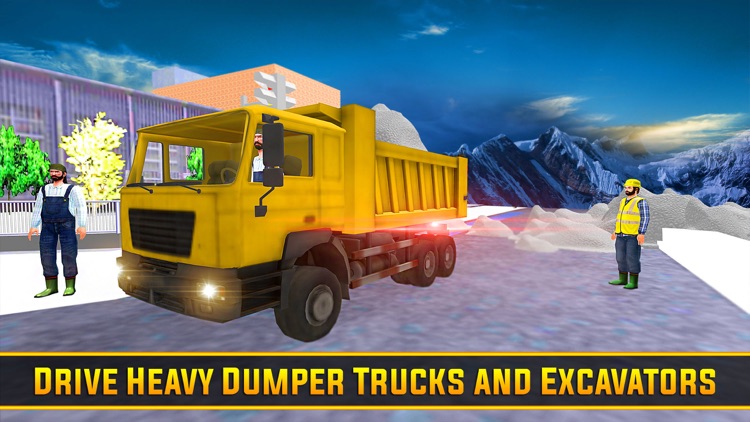 Heavy Snow Plow Truck Excavator Drive-r Simulator